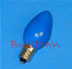 7C7/CERAMIC BLUE/130V 7 WATT CERAMIC BLUE C7 E12 BASE - 7 Watt C7 Ceramic Blue Bulb Candelabra (E-12) Brass Base 130 Volt 2-1/8" Maximum Overall Length. 7C7/CB