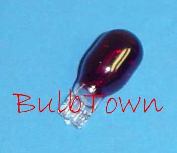  #906R RED MINIATURE BULB GLASS WEDGE BASE - 13 Volt .69 Amp T5 Painted Red Glass Wedge Base, 6.0 MSCP C-2F Filament Design. 1.49" Maximum Overall Length, 1,000 Average Rated Hours. #906R  