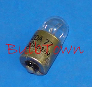 #77 MINIATURE BULB BA15S BASE - 13.0 Volt .37 Amp G5 Single Contact Bayonet (Ba15S) Base, C-2V Filament Design. 1,000 Average Rated Hours, 1.38" Maximum Overall Length. #77 