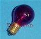  7G8/TR/130V - 7 Watt G8 Transparent Red 1" Globe 130 Volt Candelabra (E-12) Brass Base 
