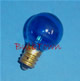 7G8/TRANSPARENT BLUE/130V E12 BASE - 7 Watt G8 Transparent Blue 1" Globe 130 Volt Candelabra (E-12) Brass Base