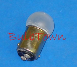  #82F FROST MINIATURE BULB BA15D BASE - 6.5 Volt 1.02 Amp Frosted G6 Double Contact Bayonet (Ba15D) Base, 6.0 MSCP C-6 Filament Design. 500 Average Rated Hours, 1.44" Maximum Overall Length. #82F  