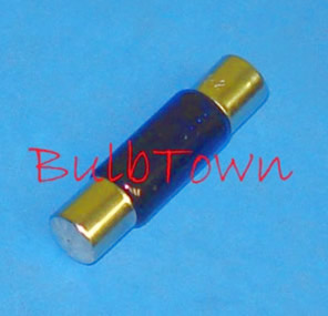 #211-2/B T-3 BLUE FESTOON SV8.5MM BASE - 12.8 Volt 0.97 Amp T-3 Painted Blue 10mm Festoon, Double End Cap (SV8.5mm) Base C-8 Filament Design. 1,000 Average Rated Hours, 1.72" Maximum Overall Length. #211-2/B Miniature Bulb
