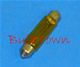  #211-2/Y T-3 YELLOW FESTOON SV8.5MM BASE - 12.8 Volt 0.97 Amp T-3 Painted Yellow Festoon, 12.0 MSCP, Double End Cap (SV8.5mm) Base C-8 Filament Design. 1,000 Average Rated Hours, 1.72" Maximum Overall Length 