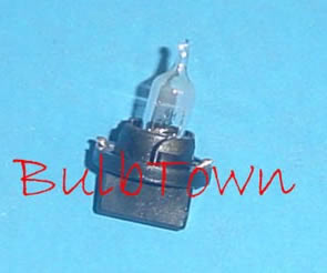 #2033 MINIATURE BULB PRINTED CIRCUIT (PC) SOCKET BASE - 13.5 Volt .22 Amp T2-1/4 Halogen Printed Circuit (PC) Socket Base Lamp, 2.5 MSCP, CC-6 Filament Design, 1.18" Maximum Overall Length, 2,000 Average Rated Hours