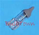 #2040 MINIATURE BULB GLASS WEDGE BASE - 12.8 Volt .625 Amp T2-1/4 Sub-Miniature Glass Wedge Base, 3.0 MSCP CC-6 Filament Design.  500 Average Rated Hours, 1.29"  Maximum Overall Length. #2040