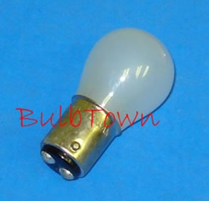  #306IF FROSTED MINIATURE BULB BA15D BASE - 28 Volt 0.51 Amp Inside Frosted S-8, Double Contact (BA15D) Base, C-2V Filament Design. 300 Average Rated Hours, 2.0" Maximum Overall Length 