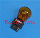  #3156NA NATURAL AMBER MINIATURE BULB PLASTIC WEDGE BASE - 12.8 Volt 2.1 Amp 26.88 Watt Natural Amber S-8, Plastic Wedge Base, 32 MSCP C-6 Filament Design, 1,200 Average Rated Hours. 2.09" Maximum Overall Length 