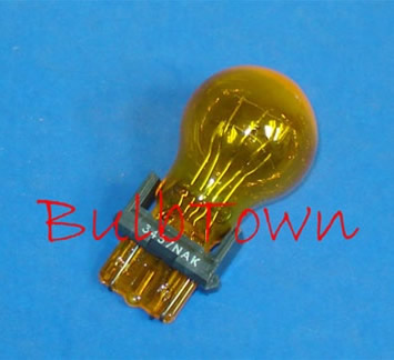  #3457NALL LONG LIFE NATURAL AMBER MINIATURE BULB PLASTIC WEDGE BASE - 12.8/14.0 Volt 2.2/0.59 Amp Natural Amber Long Life S8 Plastic Wedge Base. 30 MSCP, C-6/C-6 Filament Design. 800/10,000 Average Rated Hours 2.09" Maximum Overall Length 
