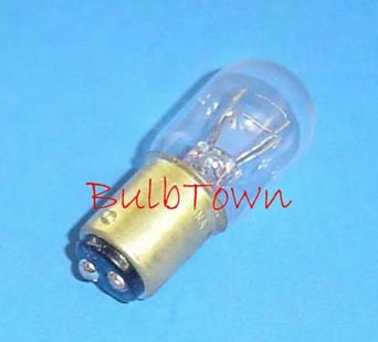  #3496 MINIATURE BULB BAY15D BASE - 12.8/14 Volt 2.1/0.59 Amp T6 Double Contact Index Bayonet Base (BAY15D) Base Lamp, 43/3 MSCP, C-6/C-6 Filament Design, 2.0" Maximum Overall Length, 600/5,000 Average Rated Hours 