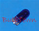  #555B BLUE MINIATURE BULB GLASS WEDGE BASE - 6.3 Volt .25 Amp T3-1/4 Blue Glass Wedge Base Miniature Bulb, 0.9 MSCP C-2R Filament Design, 3,000 Average Rated Hours. 1.06" Maximum Overall Length 
