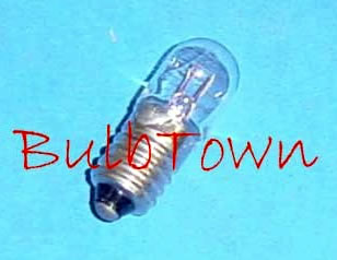 #40 MINIATURE BULB E10 BASE - 6.3 Volt 0.15 Amp Miniature Screw (E10) Base, 0.52 MSCP C-2R Filament Design. 3,000 Average Rated Hours, 1.19" Maximum Overall Length
