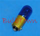  #44B BLUE MINIATURE BULB BA9S BASE - 6.3 Volt .25 Amp T3-1/4 Miniature Bayonet (BA9S) Base, 0.9 MSCP C-2R Filament Design. 1.19" Maximum Overall Length. 3,000 Average Rated Hours. #44B 