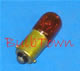  #44O ORANGE MINIATURE BULB BA9S BASE - 6.3 Volt .25 Amp T3-1/4 Miniature Bayonet (BA9S) Base, 0.9 MSCP C-2R Filament Design. 1.19" Maximum Overall Length. 3,000 Average Rated Hours. #44O 