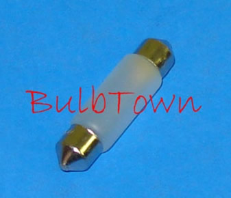#6424F FROSTED MINIATURE BULB SV8.5MM BASE - 24.0 Volt 0.208 Amp 5 Watt Frosted T-3 1/4 Festoon SV8.5mm Base, C-8 Filament Design, 100 Average Rated Hours, 1.61" Average Overall Length