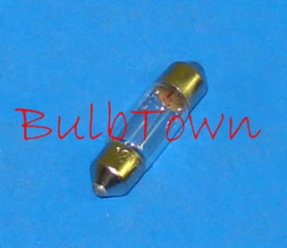  #6428 MINIATURE BULB SV7MM BASE - 12.0 Volt 0.25 Amp 3 Watt T-2 1/4 Festoon SV7mm Base, C-8 Filament Design, 2.40 MSCP. 200 Average Rated Hours, 1.1" Average Overall Length 