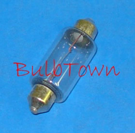 #6451 MINIATURE BULB SV8.5MM BASE - 12.0 Volt 1.25 Amp 15 Watt T-4 5/8 Festoon SV8.5mm Base, C-8 Filament Design, 17.5 MSCP. 75 Average Rated Hours, 1.61" Average Overall Length