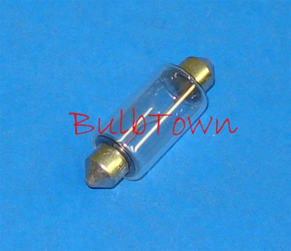  #6475 MINIATURE BULB SV8.5MM BASE - 12.0 Volt 1.50 Amp 18 Watt T-4 5/8 Festoon SV8.5mm Base, C-8 Filament Design, 19.1 MSCP. 75 Average Rated Hours, 1.61" Average Overall Length 