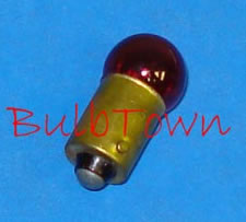  #53R RED MINIATURE BULB BA9S BASE - 14.4 Volt 0.12 Amp, G3-1/2 Miniature Bayonet (BA9S) Base, C-2V Filament Design, 1,000 Average Rated Hours, 0.94" Maximum Overall Length. #53R  