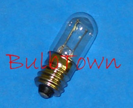  6T-4 120V MINIATURE BULB E12 BASE - 6 Watt T4 Clear Candelabra (E12) Base 120 Volt 0.05 Amps, C-7A Filament Design. 1,500 Average Rated Hours, 1.46" Maximum Overall Length 
