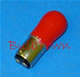 6S6DC/CR/120V CERAMIC RED MINIATURE BULB BA15D BASE - 6 Watt S6 Ceramic Red Double Contact (BA15d) Base 120 Volt, C-9 Filament Design. 1,500 Average Rated Hours, 1.81" Maximum Overall Length.