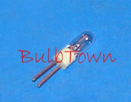 #8099 MINIATURE BULB BI-PIN BASE - 18 Volt .026 Amp T-1 Wire Bi-Pin Base, C-2F Filament Design. 10,000 Average Rated Hours, 0.38" Maximum Overall Length