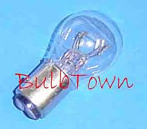 #6 MINIATURE BULB BA15D BASE - 6.4 Volt 3 Amp S8 Double Contact Bayonet (Ba15D) Base, 23 MSCP C-2R Filament Design. 500 Average Rated Hours, 2" Maximum Overall Length
