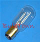  25T8/DC/24V 25 WATT T8 BAY15D BASE - 25 Watt 1.08 Amp T8 Clear Double Contact Indexed Bayonet (BaY15D) Base 24 Volt, C-8 Filament Design, 2.65" Maximum Overall Length, 1" Maximum Outer Diameter (25mm).  