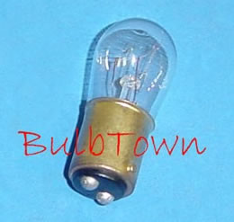  6S6DC/12V MINIATURE BULB BA15D BASE - 6 Watt S6 Clear Double Contact (Ba15d) Base 12 Volt, 3.8 MSCP C-6 Filament Design. 1,500 Average Rated Hours,  1.82