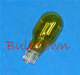 #906Y YELLOW MINIATURE BULB GLASS WEDGE BASE - 13 Volt .69 Amp T5 Painted Yellow Glass Wedge Base, 6.0 MSCP C-2F Filament Design. 1.49" Maximum Overall Length, 1,000 Average Rated Hours. #906Y