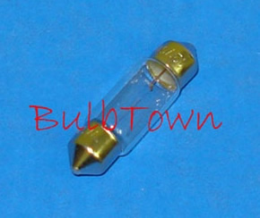  DE3022 FESTOON 8MM SV7MM BASE - 13 Volt, 0.38 Amp, T2-1/4 (8mm) Festoon, SV7mm Base, C-8 Filament Design, 3.0 MSCP. 1,000 Average Rated Hours, 1.15