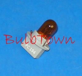 #PC194A AMBER MINIATURE BULB PC SOCKET BASE - 14 Volt 0.27 Amp Painted Amber T3-1/4 Printed Circuit Socket Base, 2.0 MSCP, C-2F Filament Design. 2,500 Average Rated Hours, 1.11" Maximum Overall Length
