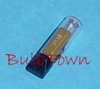  #10ESB5 MINIATURE BULB SLIDE BASE 5 - 10 Volt .035 Amp T2 Slide Base 5, 450EFC MSCP, C-6 Filament Design, 10,000 Average Rated Hours, 0.92" Maximum Overall Length . #10ESB5  