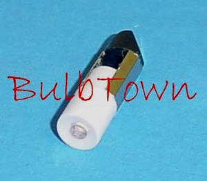  T2 6V-28V WHITE L.E.D. PSB MINIATURE BULB #5 SLIDE BASE - White L.E.D. T2 #5 Slide Base 6 Volt-28 Volt AC/DC. 100,000 Average Rated Hours, 1.15" Maximum Overall Length, 0.30" Maximum Overall Diameter 